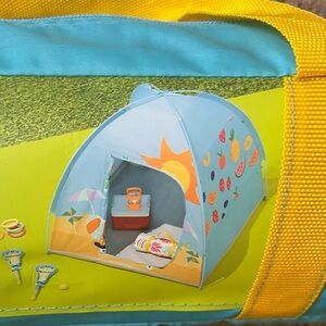 NWT kids dinosaur play tent ages 3+ plus durable vented sun squad zip door